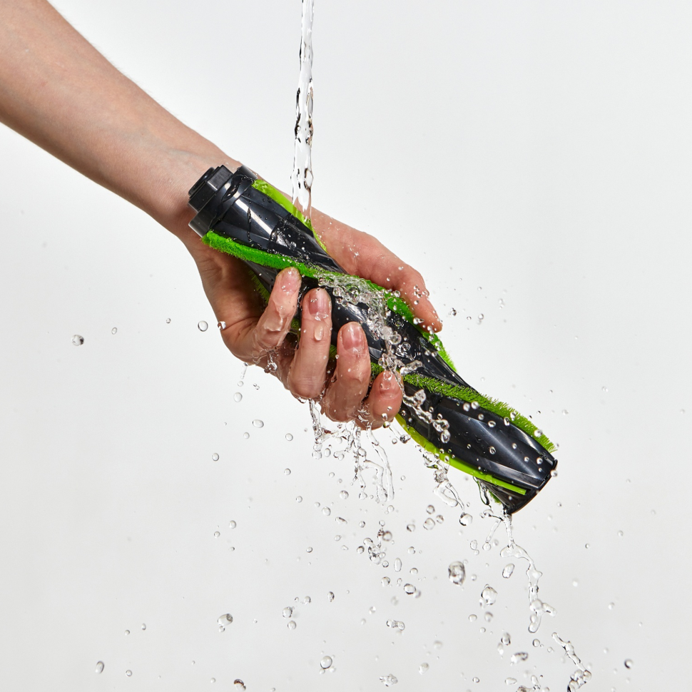 Пылесос вертикальный акк. Greenworks SV24532, 24V, б/щет, 350 Вт, 21 кПа, электрощетка, 3 насадки, LED, белый+зеленый, 1х4Ач и ЗУ