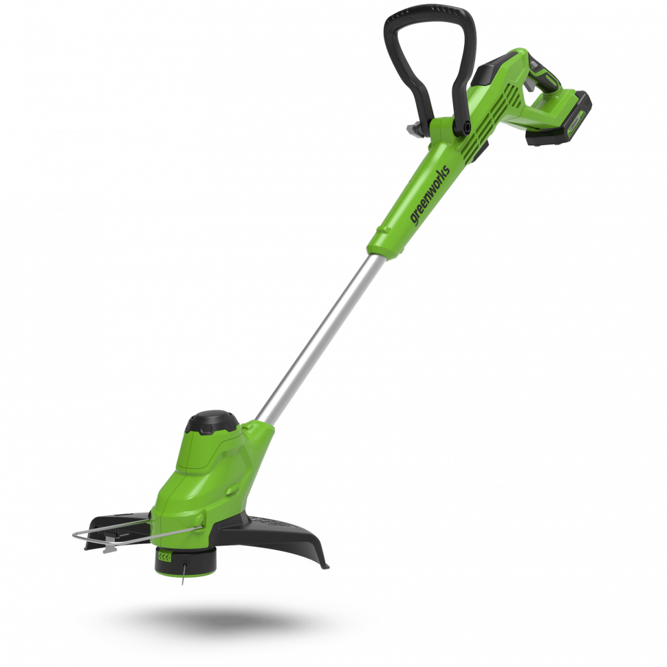 Аккумуляторный триммер Greenworks G24LT28K2, 24v, (2107107UB), 28 см, АКБ 4 А·ч и ЗУ