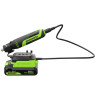 Гравер акк. Greenworks G24RT, 24V, б/щет, 6500–35000 об/мин, цанги 2,4/3,2мм, оснастка 52 шт,1х2Ач,ЗУ,сумка,коробка