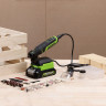 Гравер акк. Greenworks G24RT, 24V, б/щет, 6500–35000 об/мин, цанги 2,4/3,2мм, оснастка 52 шт,1х2Ач,ЗУ,сумка,коробка