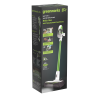 Пылесос вертикальный акк. Greenworks SV24532, 24V, б/щет, 350 Вт, 21 кПа, электрощетка, 3 насадки, LED, белый+зеленый, 1х2Ач и ЗУ 