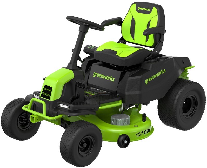Садовый трактор Greenworks GC82LT107, 82v, 107 см (аккумуляторный райдер)