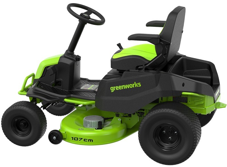 Садовый трактор Greenworks GC82LT107, 82v, 107 см (аккумуляторный райдер)