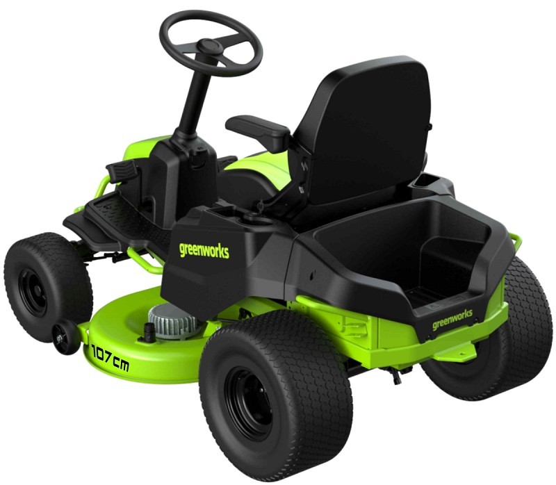 Садовый трактор Greenworks GC82LT107, 82v, 107 см (аккумуляторный райдер)