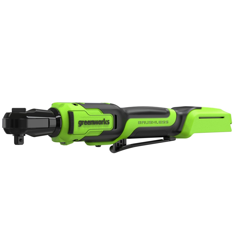 Гайковерт-трещотка акк. Greenworks GD24RW, 24V,б/щет,0-250об/мин, 1/2", 80Нм, 70 мм, без АКБ и ЗУ, сумка