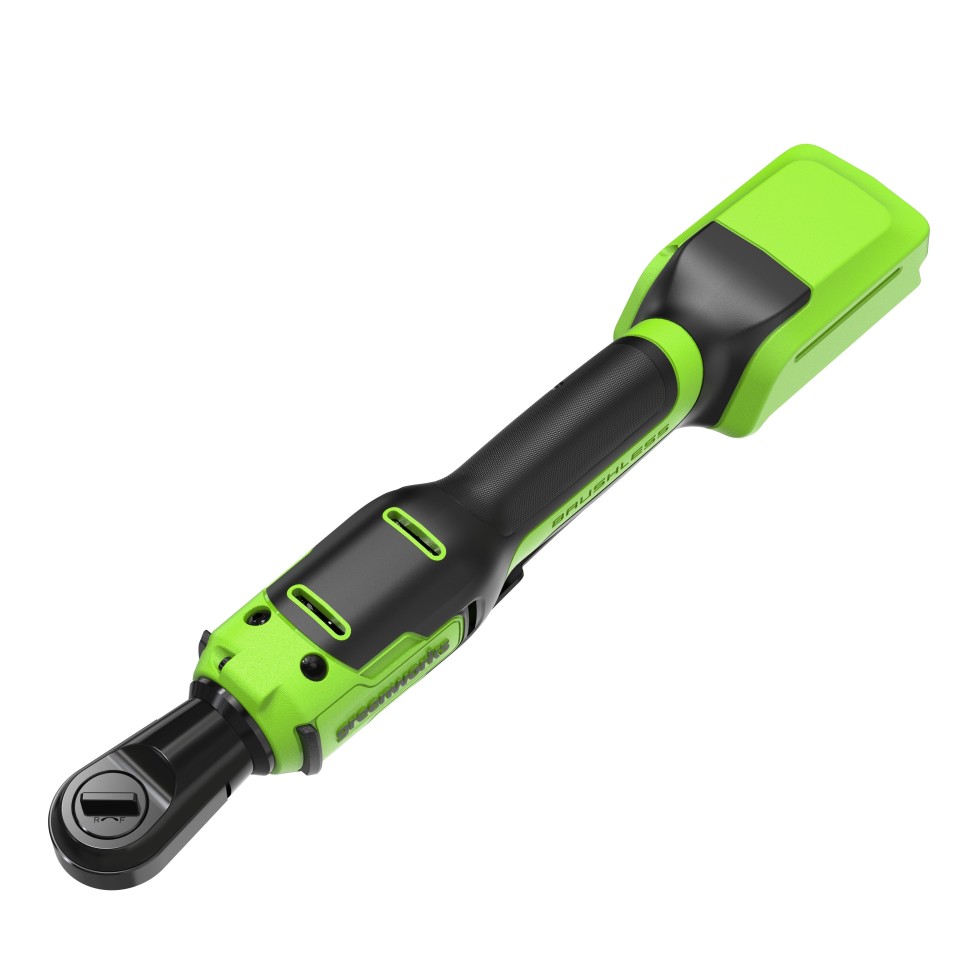 Гайковерт-трещотка акк. Greenworks GD24RW, 24V,б/щет,0-250об/мин, 1/2", 80Нм, 70 мм, без АКБ и ЗУ, сумка