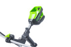 Аккумуляторный триммер Greenworks TB201Hk8, 82v, 46 см, ø 2.4/3 мм, 2 кВт (2,7 л.с.), в комплекте с АКБ 8 А·ч и ЗУ (насадки нож и кусторез)