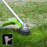 Аккумуляторный триммер Greenworks TB201Hk8, 82v, 46 см, ø 2.4/3 мм, 2 кВт (2,7 л.с.), в комплекте с АКБ 8 А·ч и ЗУ (насадки нож и кусторез)