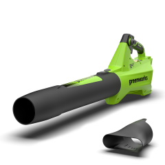 Аккумуляторная воздуходувка Greenworks G24BIIIk5, 24v, 145 км/ч, 544 м³/ч, в комплекте с АКБ 5 А·ч и ЗУ