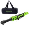 Гайковерт-трещотка Greenworks GD24RWX удлиненная, 24V, бесщеточная, 1/2", 80Нм, редуктор 170 мм, без АКБ и ЗУ с сумкой 