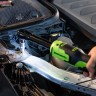 Гайковерт-трещотка Greenworks GD24RWX удлиненная, 24V, бесщеточная, 1/2", 80Нм, редуктор 170 мм, без АКБ и ЗУ с сумкой 