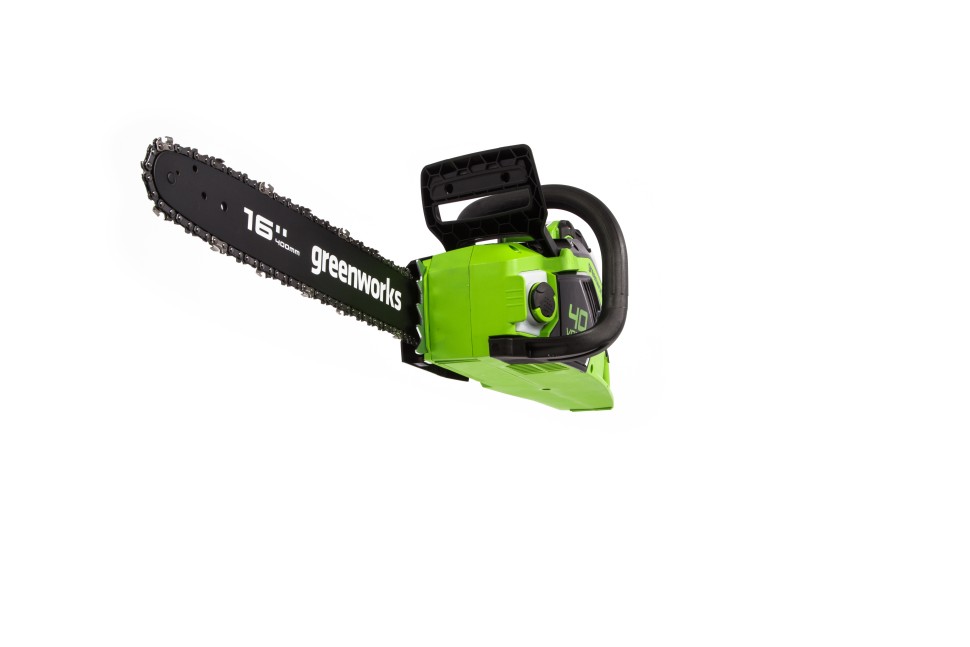 Цепная пила Greenworks GD40CS18k8, 40V, 40 см, 1,8 КВт, с 1хАКБ 8Ач и ЗУ (аккумуляторная)