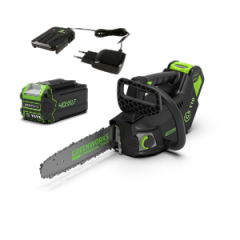 Цепная пила Greenworks GD40TCSk4 (GS110) 40v, 25 см, в комплекте с АКБ 4 А·ч и ЗУ (аккумуляторная)