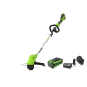 Триммер аккумуляторный Greenworks GD40LT, 40V, 38 см, с 1хАКБ 8 Ач и ЗУ