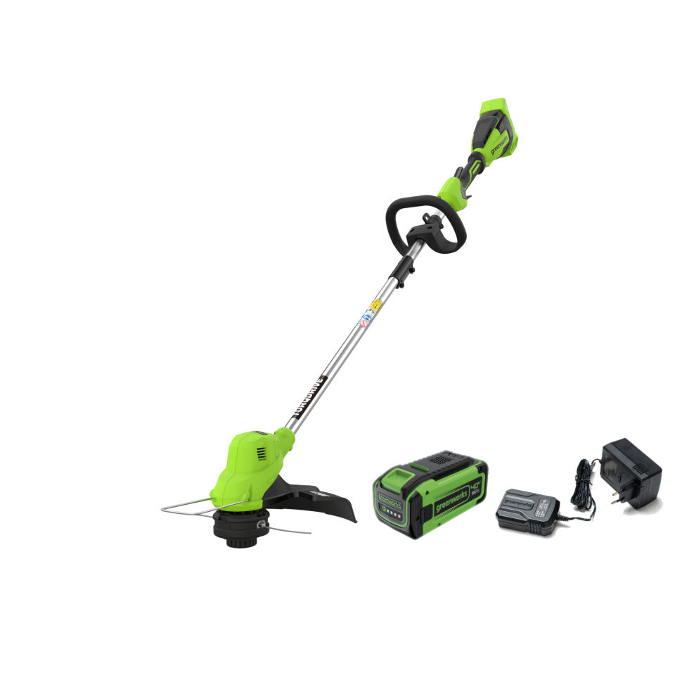 Триммер аккумуляторный Greenworks GD40LT, 40V, 38 см, с 1хАКБ 8 Ач и ЗУ