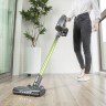 Беспроводной вертикальный пылесос greenworks GD24SV, 24v, без АКБ и ЗУ (аккумуляторный, зеленый) + 1 насадка