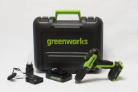 Дрель-шуруповерт Greenworks GD24DD35k2, 24v, 35 Нм, в комплекте АКБ 2 А·ч и ЗУ (аккумуляторная, кейс)