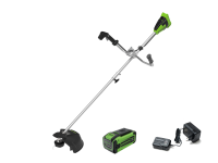 Триммер Greenworks GD40BCB, 40V, 40 см, бесщеточный, с 1хАКБ 8Ач и ЗУ (аккумуляторный, нож) 