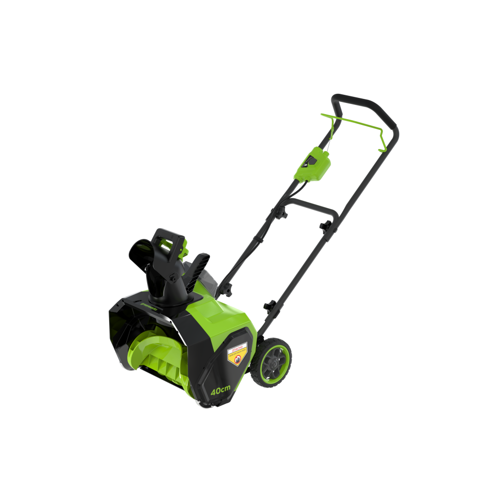 Аккумуляторный снегоуборщик Greenworks G40ST40k4, 40v, 40 см, 1.4 кВт (1,9 л.с), в комплекте с АКБ 4 А·ч и ЗУ