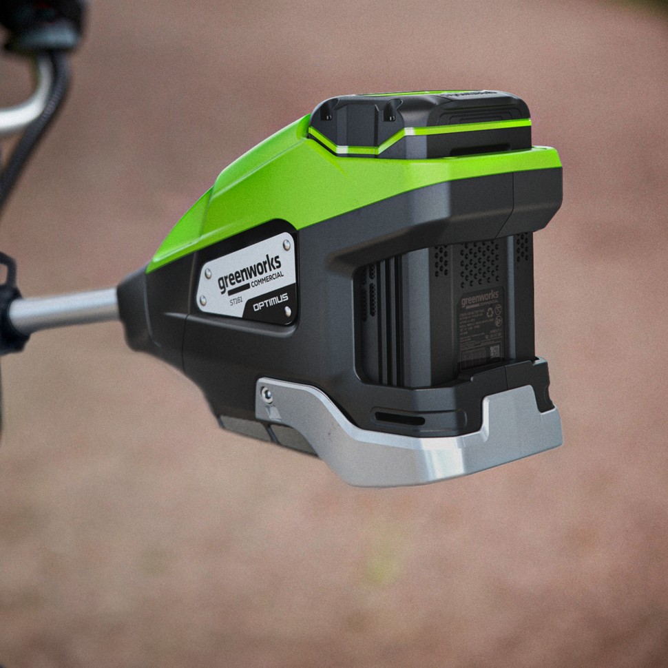 Аккумуляторный триммер Greenworks TB201H, 82v, 46 см, ø 2.4/3 мм, 2 кВт (2,7 л.с.), без АКБ и ЗУ (насадки нож и кусторез)