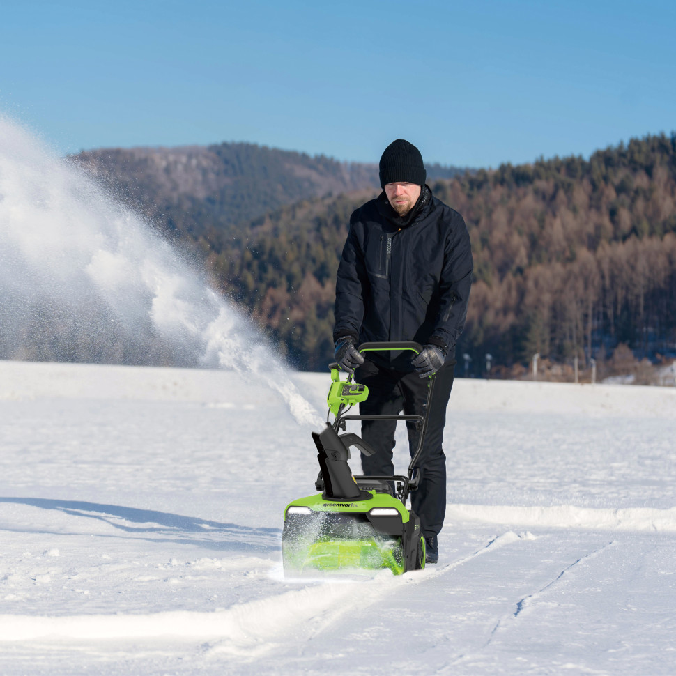 Аккумуляторный снегоуборщик Greenworks GD40STX2, 40v, 51 см, 1.8 кВт (2,45 л.с.), без АКБ и ЗУ 