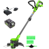 Триммер Greenworks G24LT301, 24v, 30 см, ø 1.6 мм с 1хАКБ 2А и ЗУ (аккумуляторный)