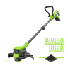 Триммер аккумуляторный Greenworks ST3002,  24V, 30 см,  c 1хАКБ 2Ач и ЗУ