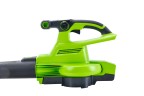 Садовый пылесос и воздуходув Greenworks GD40BVIIk8, 40v, в комплекте с АКБ 8 А·ч и ЗУ (аккумуляторный, 2в1)