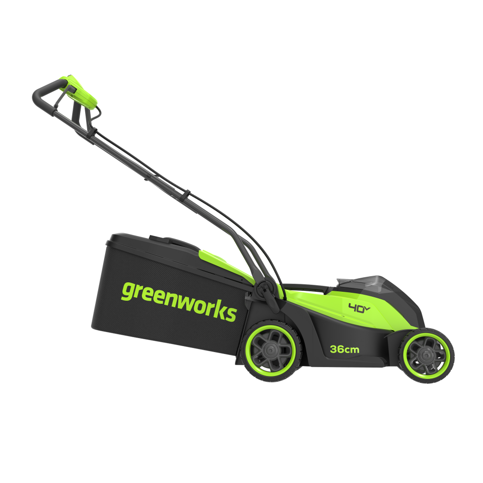 Аккумуляторная газонокосилка Greenworks GD40LM361k4, 40v, 36 см, 1120 Вт, c 1хАКБ 4Ач и ЗУ