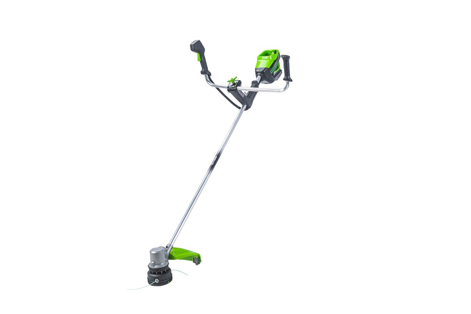 Триммер Greenworks GD82BCBk5 Gen 2, 82v, 45 см, в комплекте с АКБ 5 А·ч и ЗУ (аккумуляторный, нож)