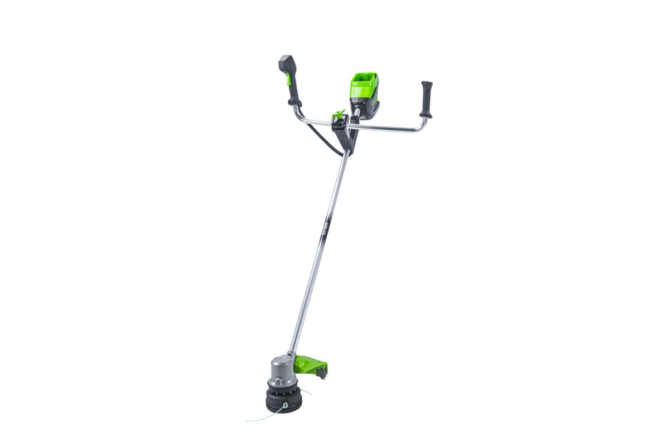Триммер Greenworks GD82BCBk5 Gen 2, 82v, 45 см, в комплекте с АКБ 5 А·ч и ЗУ (аккумуляторный, нож)