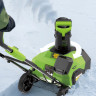 Аккумуляторный снегоуборщик Greenworks G40ST40k8, 40v, 40 см, 1.4 кВт (1,9 л.с), в комплекте с АКБ 8 А·ч и ЗУ