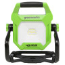 LED-прожектор Greenworks G40WLH с гибридным питанием, 40V / 220V, 1000/2000 лм, крюк для подвеса, крепление на стену, кабель 30 см, без АКБ и ЗУ