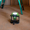 LED-прожектор Greenworks G40WLH с гибридным питанием, 40V / 220V, 1000/2000 лм, крюк для подвеса, крепление на стену, кабель 30 см, без АКБ и ЗУ