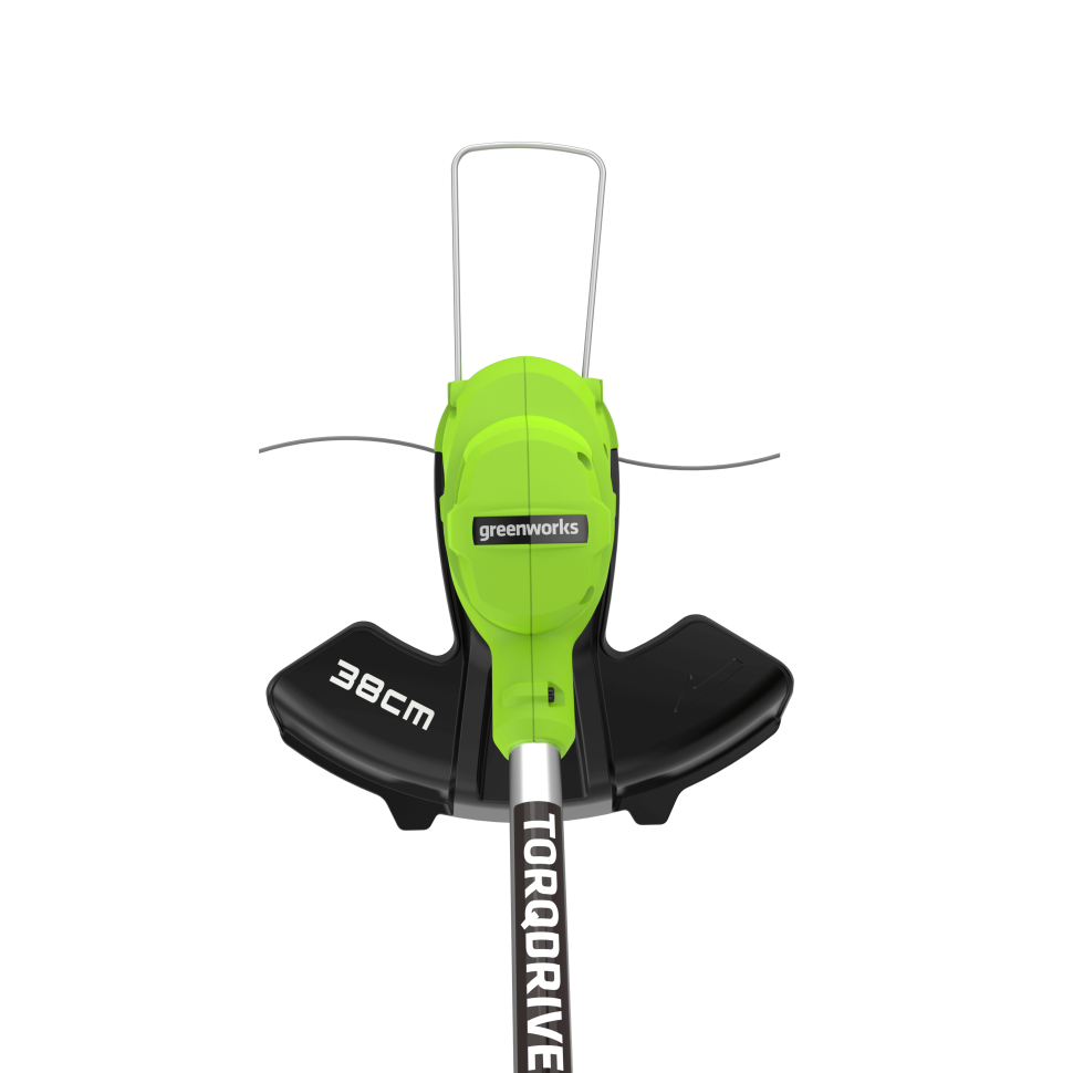 Триммер Greenworks GD40LTk5, 40v, 38 см, в комплекте с АКБ 5 А·ч и ЗУ (аккумуляторный)