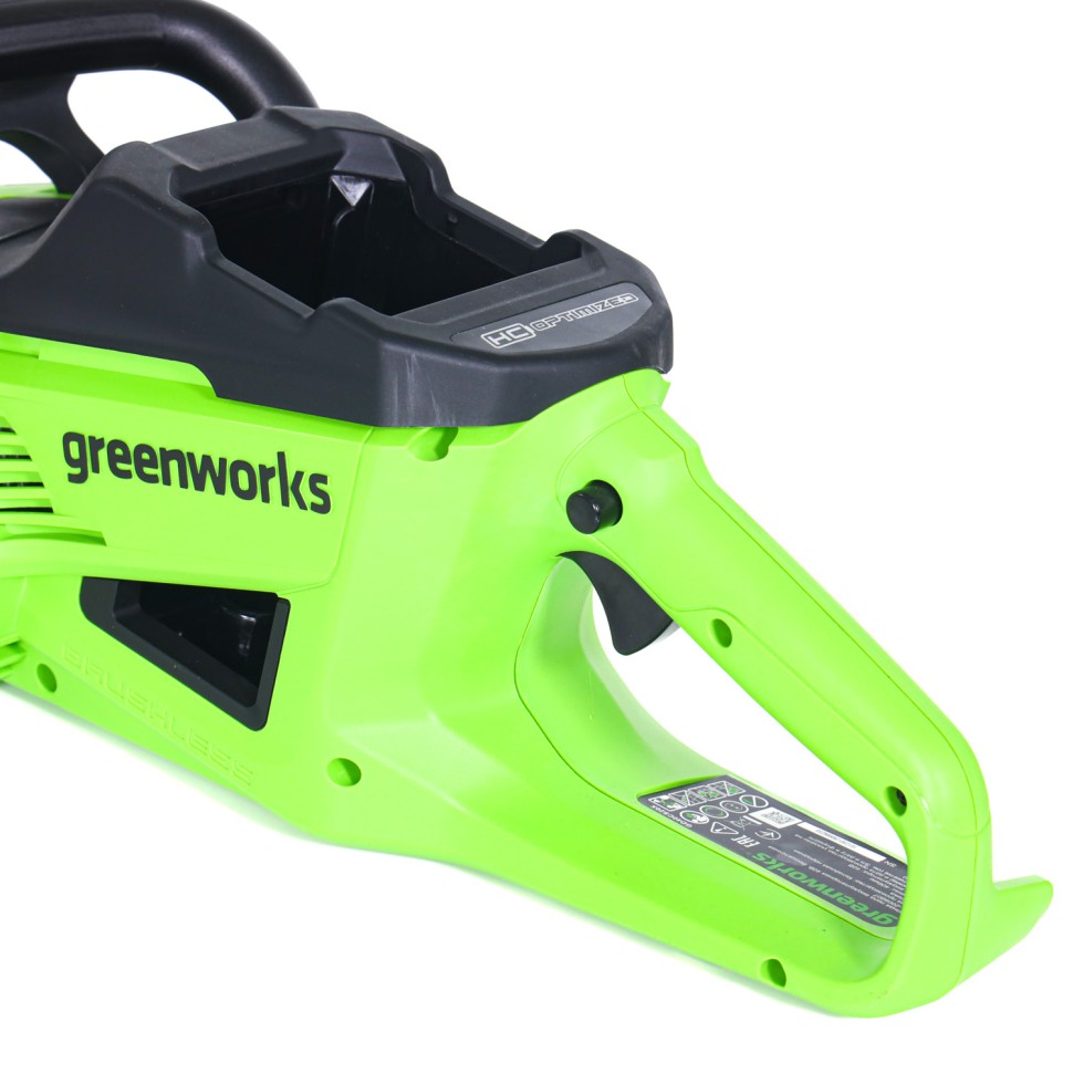 Цепная пила Greenworks GD40CS20Xk8, 40v, 40 см, в комплекте с АКБ 8 А·ч и ЗУ (аккумуляторная)