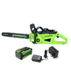 Цепная пила Greenworks GD40CS20Xk8, 40v, 40 см, в комплекте с АКБ 8 А·ч и ЗУ (аккумуляторная)