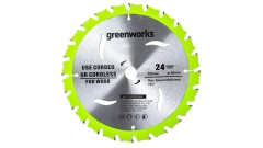 Диск пильный по дереву для циркулярной пилы Greenworks, Арт. 2955707, 165x1.6x20 мм, 24T