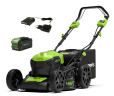 Газонокосилка Greenworks GD40LM46SPk5, 40v, 46 см, в комплекте с АКБ 5 А·ч и ЗУ (аккумуляторная, самоходная)