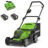 Газонокосилка Greenworks G24X2LM41k8, 2х24v, 41 см, в комплекте с двумя АКБ 4 А·ч и двойное ЗУ (аккумуляторная)