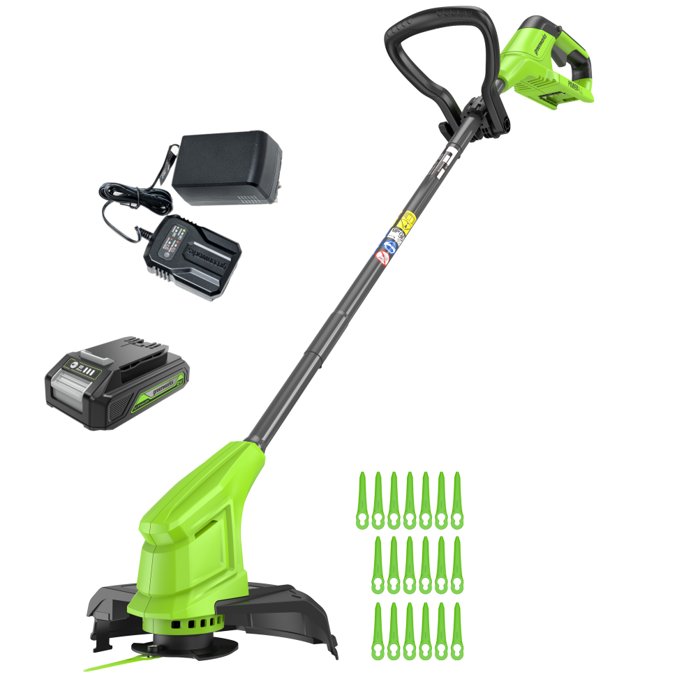 Триммер аккумуляторный Greenworks G24LT251, 24 V, 25 см, с 1хАКБ 2Ач и ЗУ