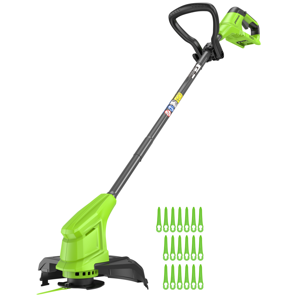 Триммер аккумуляторный Greenworks G24LT251, 24 V, 25 см, с 1хАКБ 2Ач и ЗУ