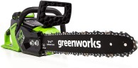 Цепная пила Greenworks GD40CS15k2, 40v, 35 см, в комплекте с АКБ 2 А·ч и ЗУ (аккумуляторная)