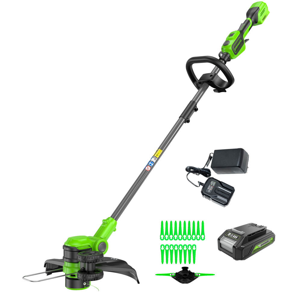 Триммер аккумуляторный Greenworks GD24LT331, 24V, 33 см, с 1хАКБ 4Ач и ЗУ 
