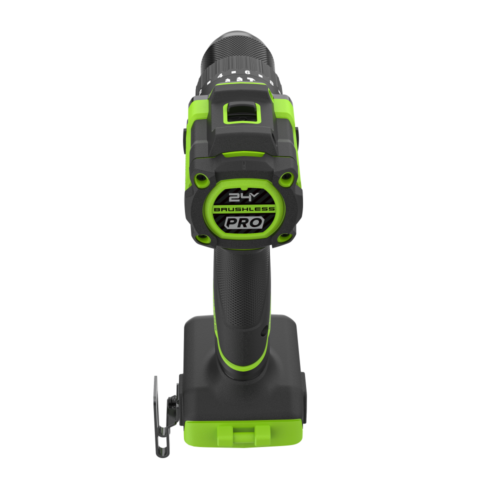 Дрель-шуруповерт ударная акк. Greenworks HD560, 24V, б/щет, 0-500 / 0-2000 об/мин, 30/60 Нм, 13мм, Anti-kickback, без АКБ и ЗУ