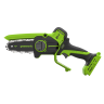 Цепная мини пила аккумуляторная Greenworks CS2410A,  24V, 10см, бесщёточная, с автоматической смазкой цепи, c 1хАКБ 2Ач и ЗУ
