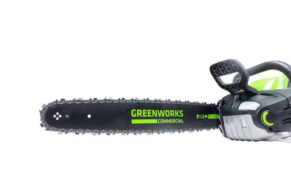 Цепная пила Greenworks GC82CS51k2, 82v, 51 см, в комплекте с АКБ 2.5 А·ч и ЗУ (аккумуляторная)