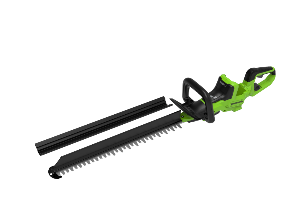 Аккумуляторный кусторез Greenworks GD24HT611k5, 24v, 61см, захват 28 мм, в комплекте с АКБ 5 А·ч и ЗУ