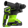Перфоратор акк. Greenworks RH324, 24V, б/щет, SDS+, 2 Дж, 4500 уд/мин, 24 мм,1х2Ач,ЗУ
