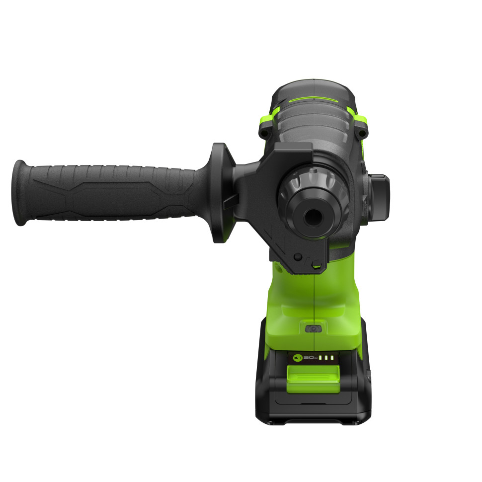 Перфоратор акк. Greenworks RH324, 24V, б/щет, SDS+, 2 Дж, 4500 уд/мин, 24 мм,1х2Ач,ЗУ